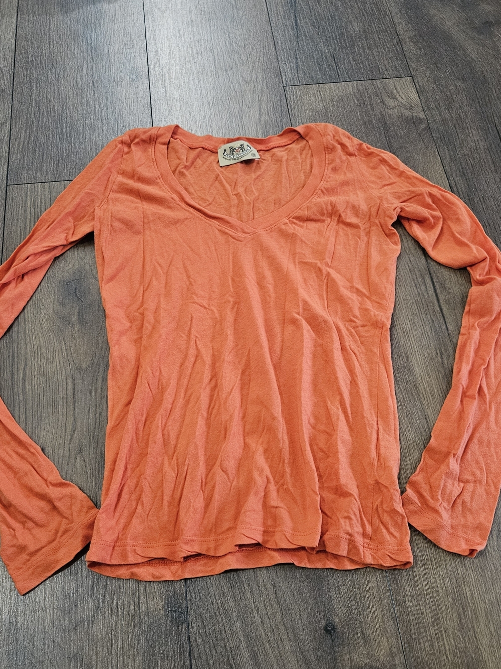 Orange Juicy Couture Light WeightLong Sleeved Top Size M